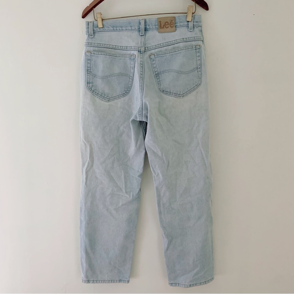Vintage 90’s Lee Jeans High Waisted Straight Leg Light Wash Sz 29/30 - Picture 11 of 12